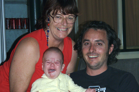 Uncle Morgwn and Grandma... happy... me ... sad
