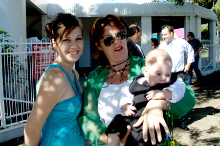 Mum, Grandma, me and Dad looking very flash