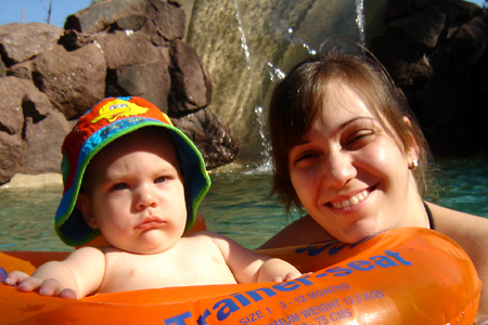 My first swimming lesson!