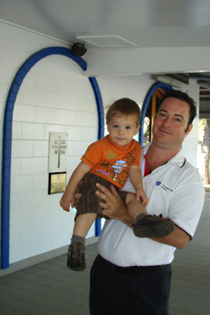 Charles and Dad praying!